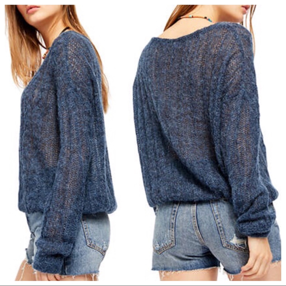 FREE PEOPLE BOHO PULLOVER KNIT TUNIC SWEATER A3C - Picture 12 of 16